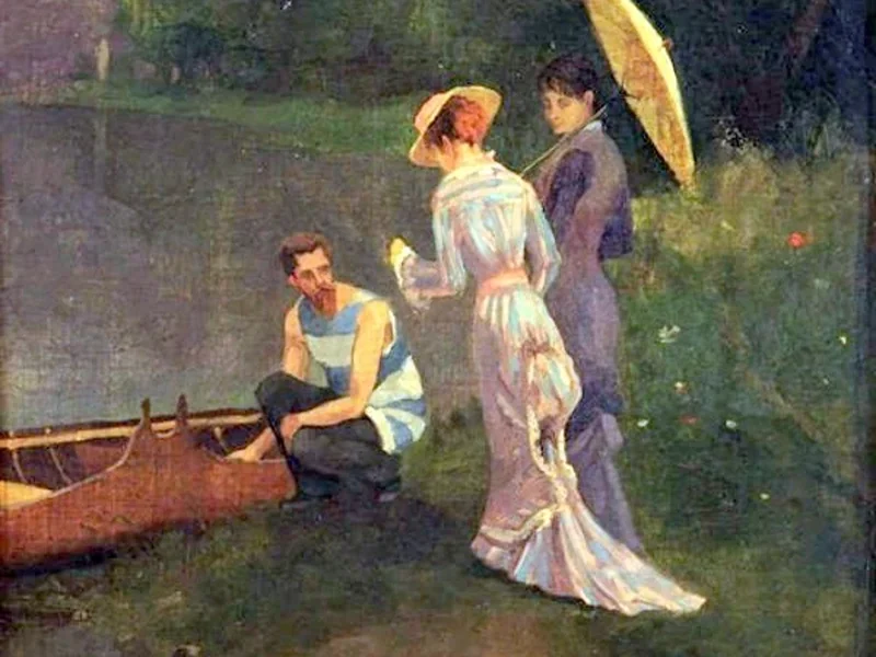1852-Maurice Hagemans - Gita in barca